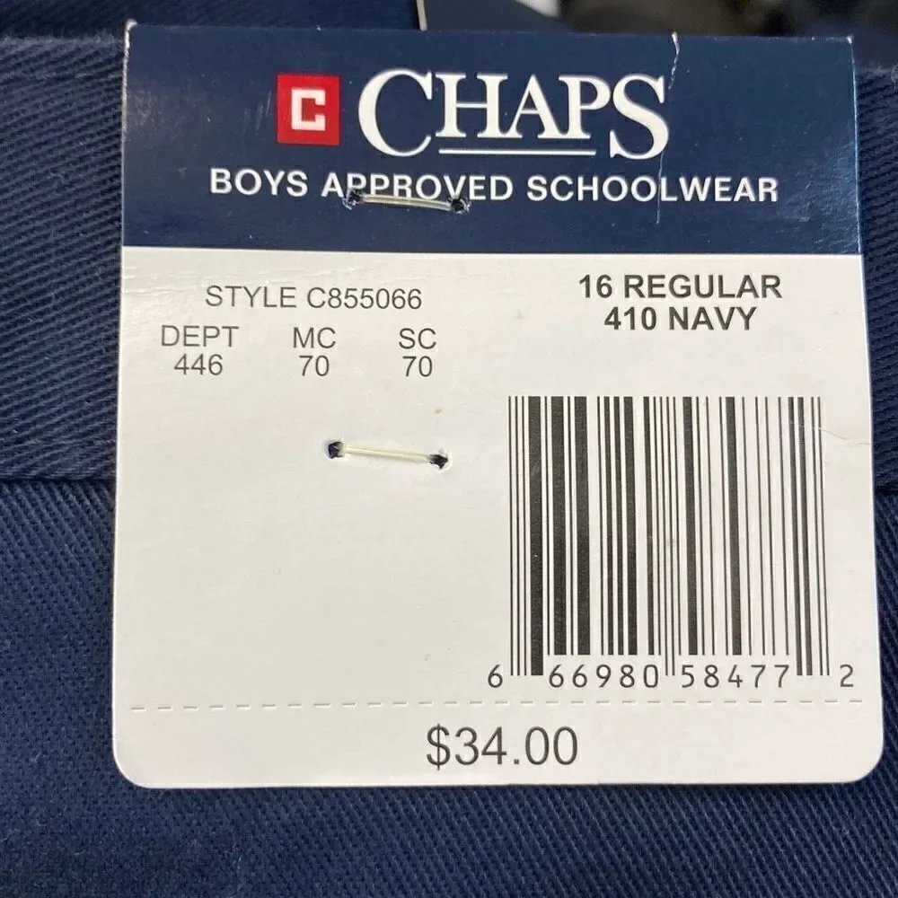 Chaps Approved Schoolwear Pants Boys Size 16